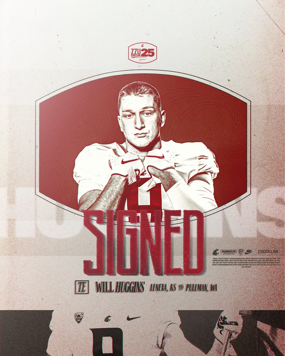 Signed. ✍️🐾

Welcome, <a href="/willhuggins34/">Will Huggins</a>‼️

#ZZUCollar25 | #GoCougs