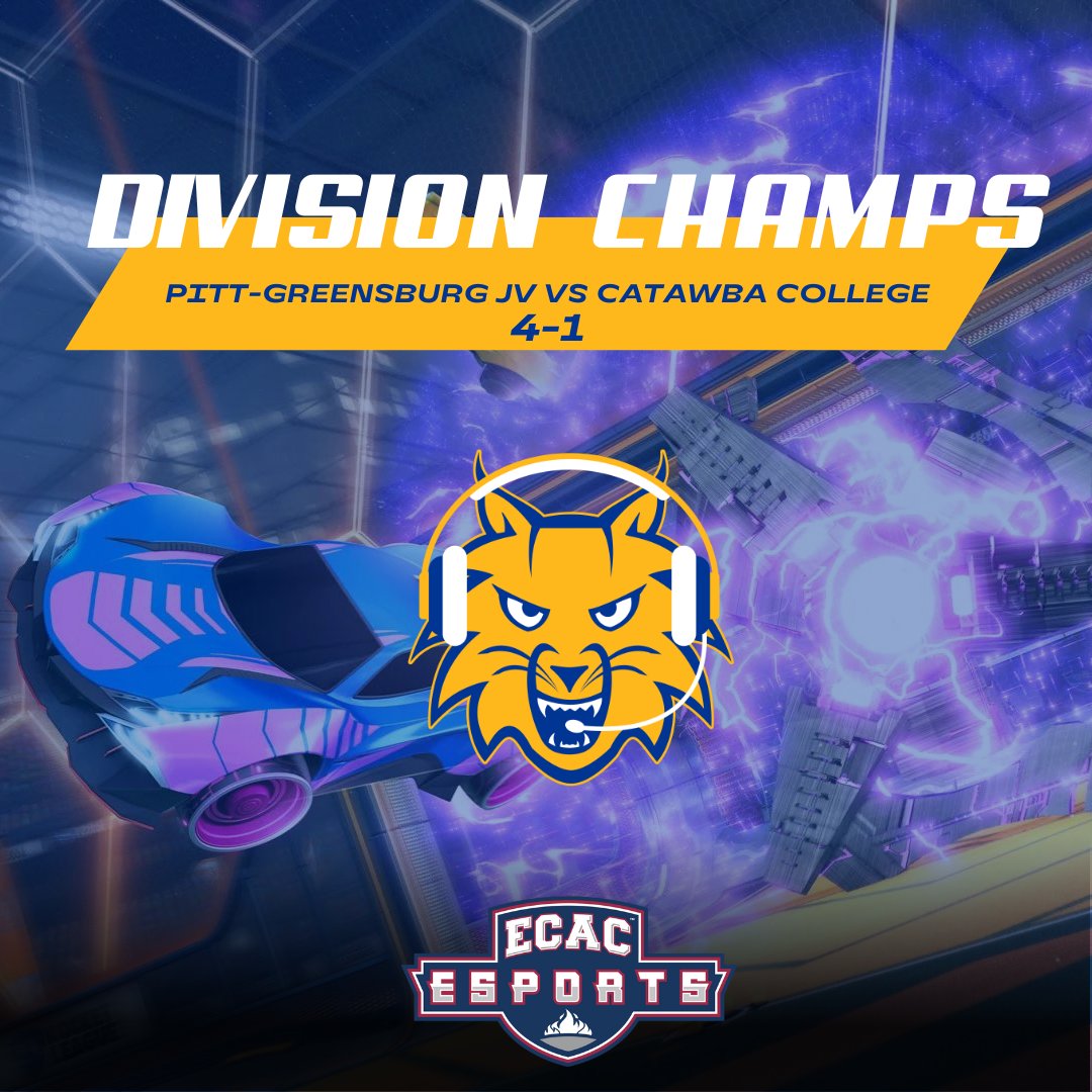 pittgbgesports's tweet photo. Congrats to our JV Rocket League team of Zaid, Taiba, and Brayden who won their division championship match 4-1 vs Catawba College in the ECAC conference!

#upgesports #rocketleague #pittgreensburg #esports https://t.co/tuUiOweeov