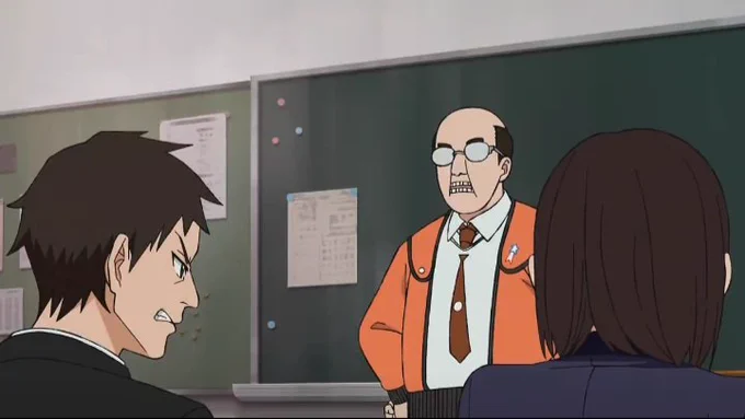 ANOTHER ULTRAMAN REFERENCE EXCEPT I DON'T THINK THIS ONE WAS NOTICEABLE IN THE MANGA?MOMO'S TEACHER IS DRESSED LIKE A MEMBER OF THE SSSP 