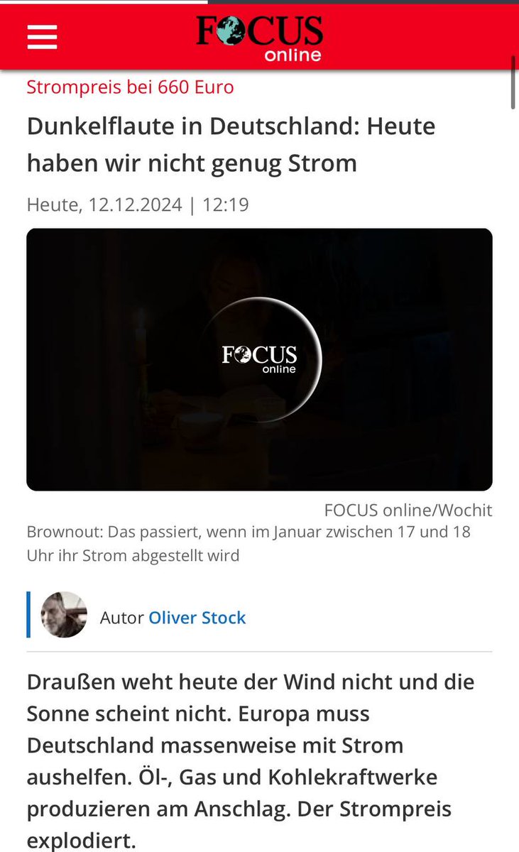 DocSonja's tweet image. Nur weil die Nachbarn „helfen“ gehen in Deutschland nicht die Lichter aus. So ein paar Tage ohne Strom würde den Wohlstandsverwahrlosten in diesem Land guttun.