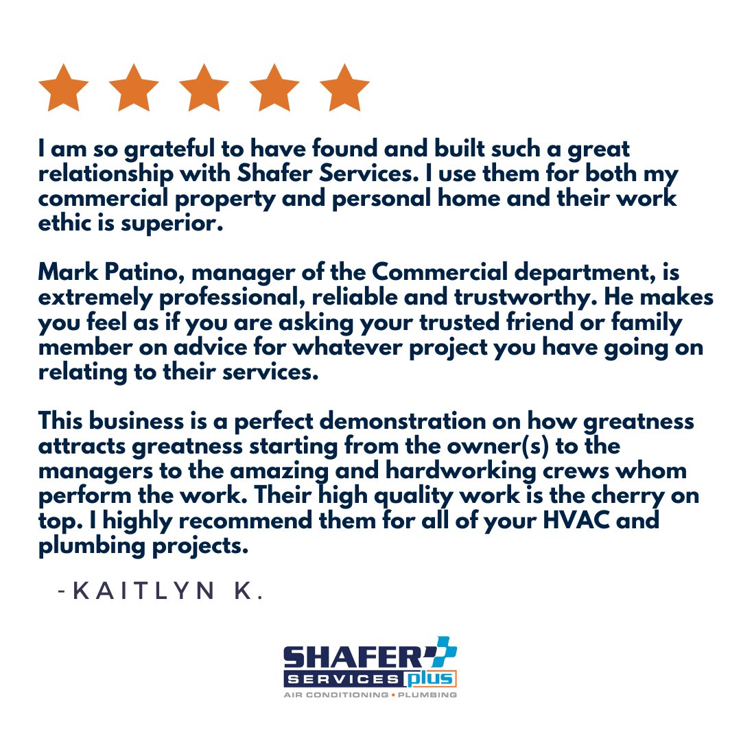 ShaferServices's tweet photo. We appreciate this thoughtful shoutout from Kaitlyn K. Mark Patino is an excellent example of all of our core values, and it shows in his customer service and work ethic. 

Thank you again Kaitlyn for your kind words, and Mark for your contribution to our team. #saferwithshafer https://t.co/r5qFFOmHyq
