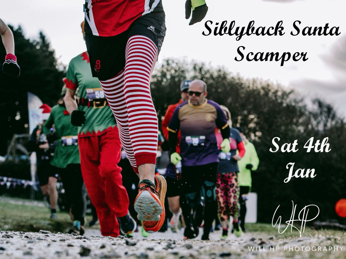 The Siblyback Santa Scamper returns on Saturday 4 January.

Sign up: Results Base - Siblyback Santa Scamper 2024

4.8K / 9.6K Canicross8am
Fun Run (2.5K)   2pm
4.8K / 9.6K   2:30pm
#purplegeckoevents