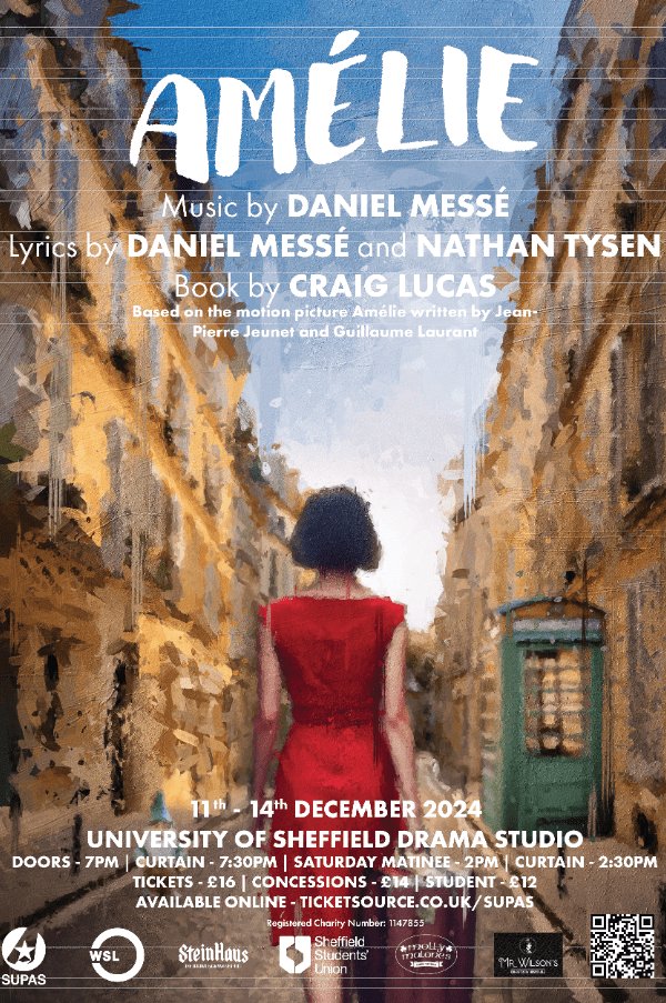 Our 2nd from last review of 2024 is a from <a href="/jacobjb251/">Jacob Bush</a>  of <a href="/SUPASshef/">SUPAS</a>  Amélie at University Drama Studio to 14 Dec.

"a beautifully quaint musical and SUPAS have done a lovely job at bringing it to life – definitely worth a watch if you can get there."

lastnightidreamtof.co.uk/theatre/supas-…