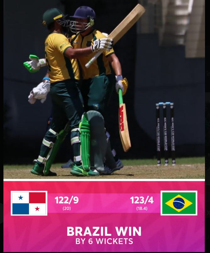 Victoria para los amigos de <a href="/brasil_cricket/">Cricket Brasil</a> ...  "eles jogaram muito bem" #WellPlayed