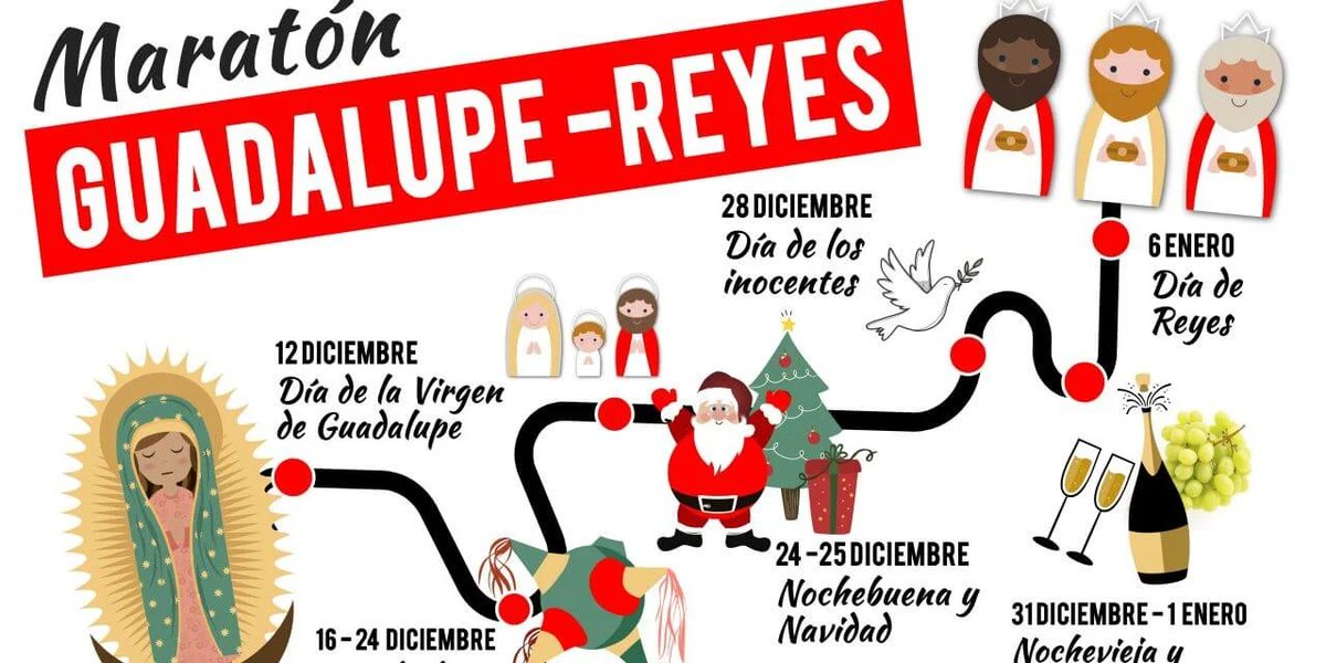 porktendencia's tweet photo. "Guadalupe - Reyes":
Porque hoy arranca el maratón festivo que comienza con el Día de la Virgen de Guadalupe y concluye con el Día de Reyes. https://t.co/tr11973wiB