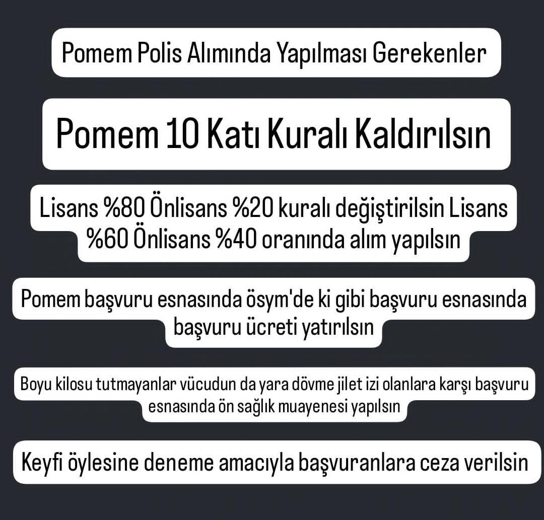 polismevzuat's tweet photo. POMEM ADAYLARININ HAKLI TALEBİ.

POMEM 'e başvuran adaylar 10 kat gibi sınırlamanın kaldırılmasını istiyor.

@paedutr #PomemMağdur https://t.co/60LYuTimae