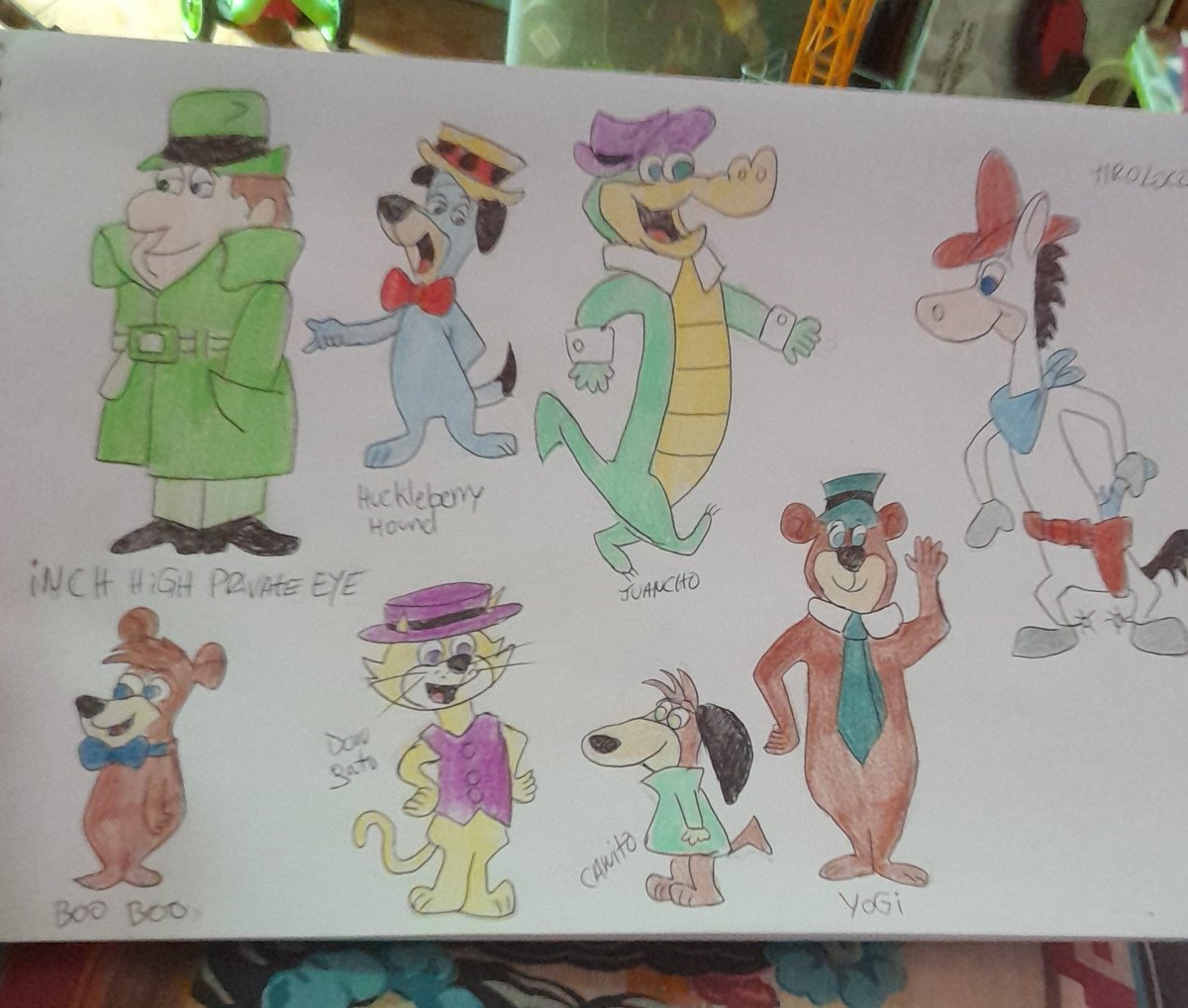 3xp3luca's tweet photo. Personajes de #hannabarbera en mi estilo de dibujo #topcat #wallygator #inchhighprivateeye #huckleberryhound #tirolocomcgraw
#canito #yogibear #booboo #dongato #lagartojuancho #quickdrawmcgraw https://t.co/mgnlQaiZQx
