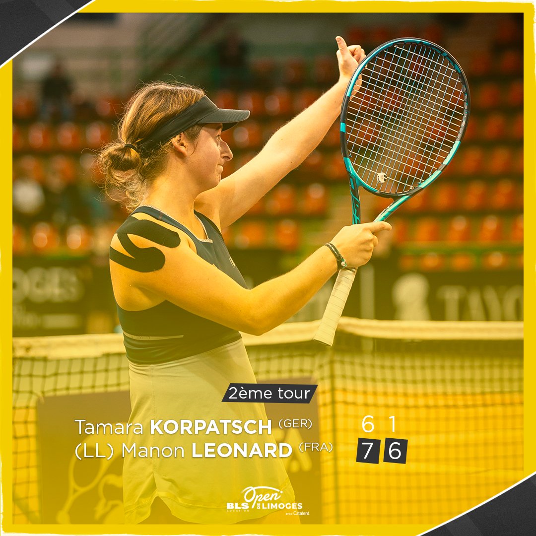 OpenWTALimoges's tweet photo. TOUR PRINCIPAL 🎾

Manon Leonard valide à son tour sa qualification, victoire 7-6/6-1 contre Tamara Korpatsch 🔝

#OpenBLSdeLimoges #WTA #WTA125 https://t.co/8mLtAV2Hoy