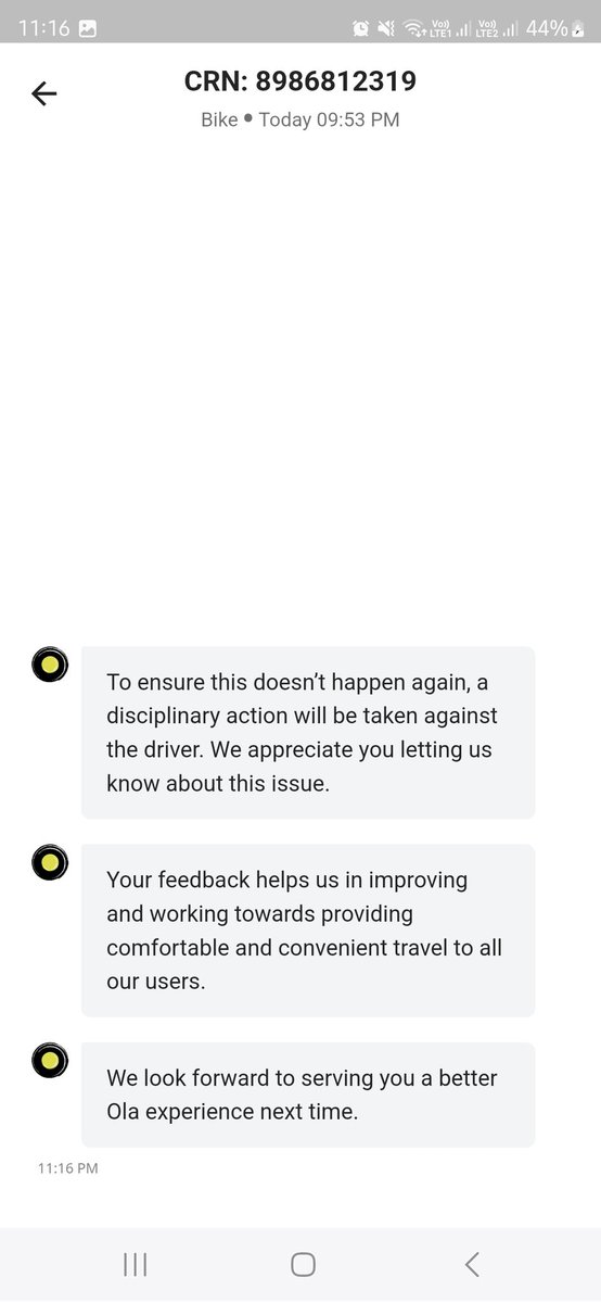 KhedaSimar44219's tweet image. This is ola service  @ola_supports @Olacabs @OlaElectric @RajGovOfficial i booked ride on 9.53 almost 45 to 50 minutes waited, rider said I am coming, was waiting at the bridge alone in cold , i requested to come as he was near me and he not come to pick me up #avoidola