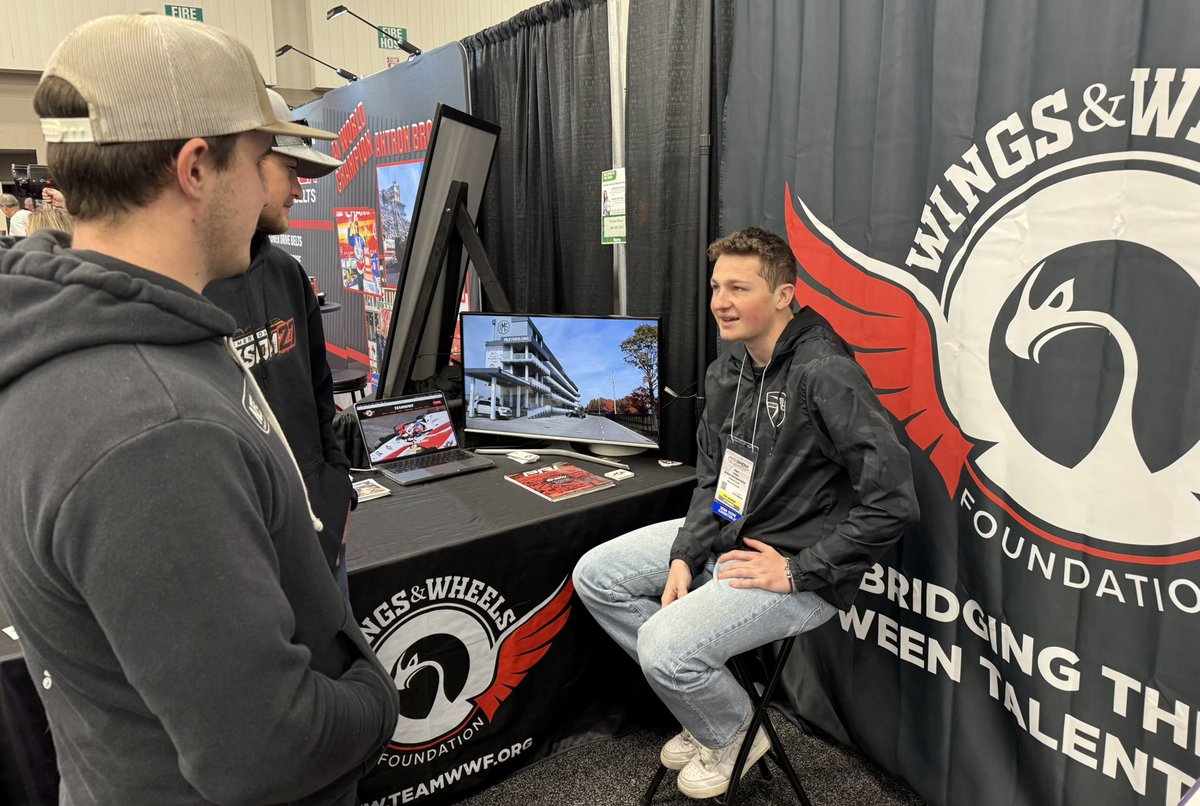 TeamWWF's tweet photo. Day 1 of PRI 🏎️🔥! 

Come say hello and sign up to win an Apple Watch or Turn 2 Suite tickets! 

#teamwwf | #prishow https://t.co/xS4Mft3rai