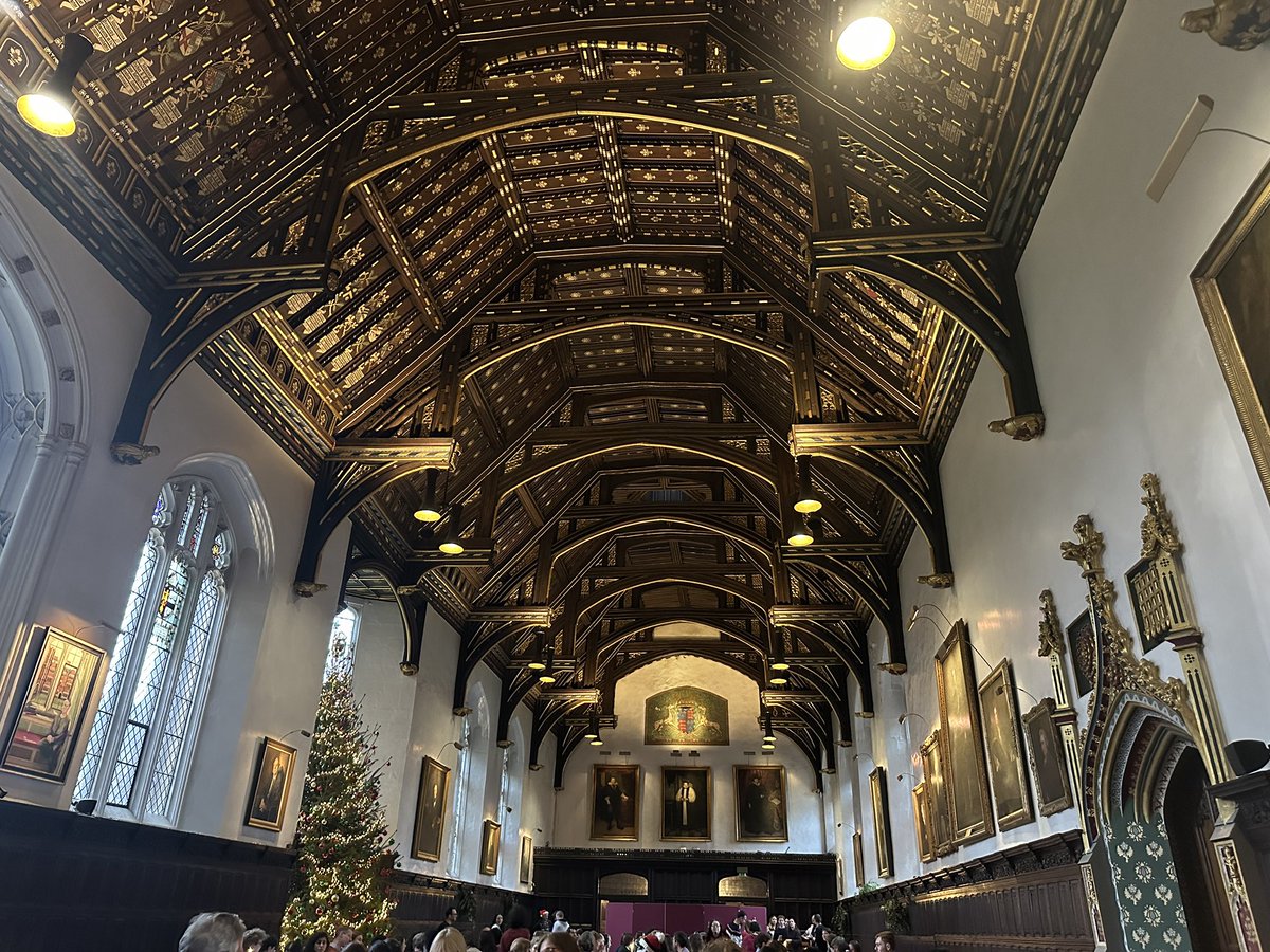 Work Christmas lunch today in the not too shabby surroundings of the 16th century Hall at St. John’s College.