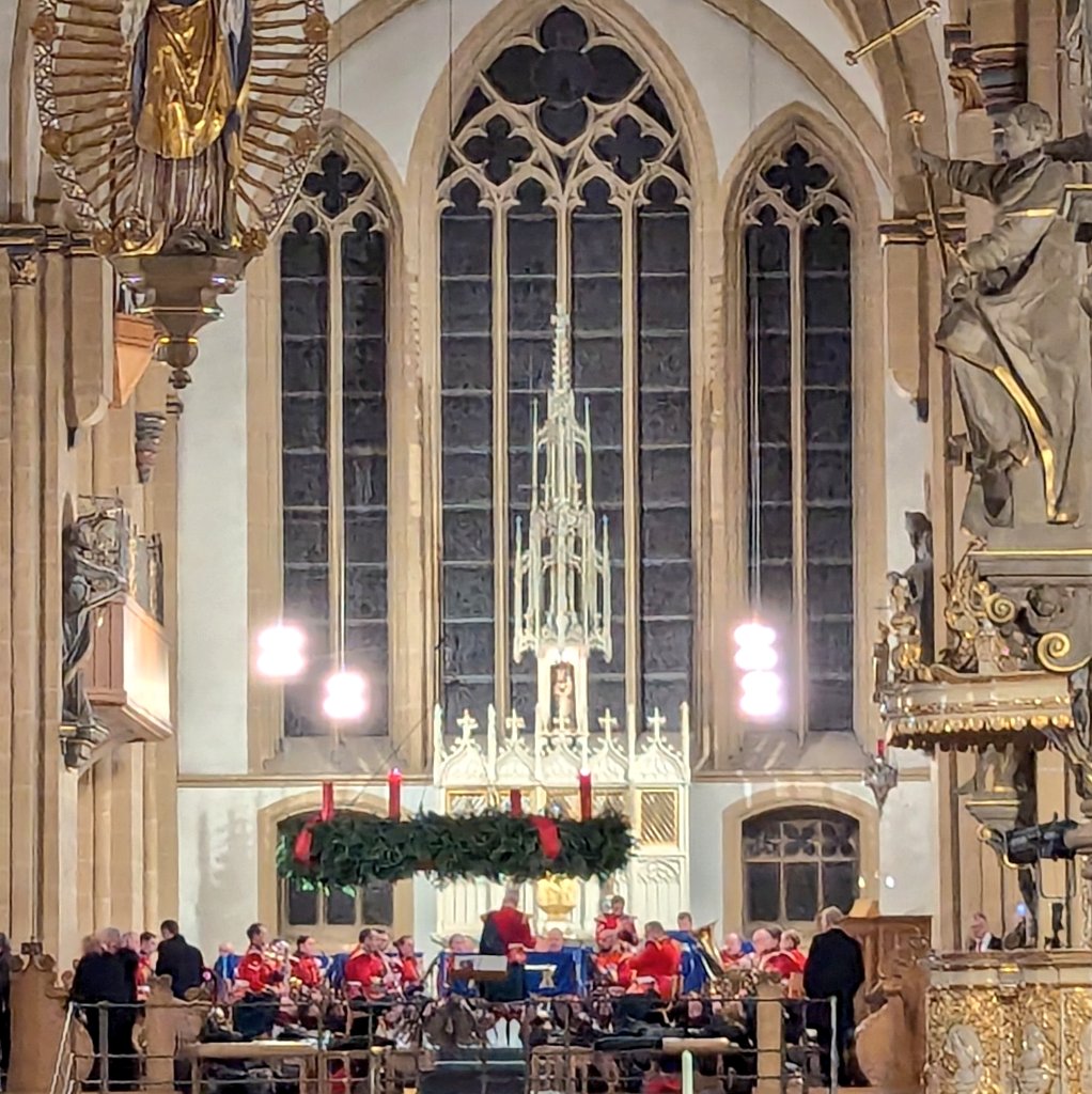 The Band of the Royal Regiment of Scotland (<a href="/Band_SCOTS/">The Band of the Royal Regiment of Scotland</a>) playing the Anglo-German Christmas Carol Concert at Hoher Dom, Paderborn. A little bit of home here in Germany.
