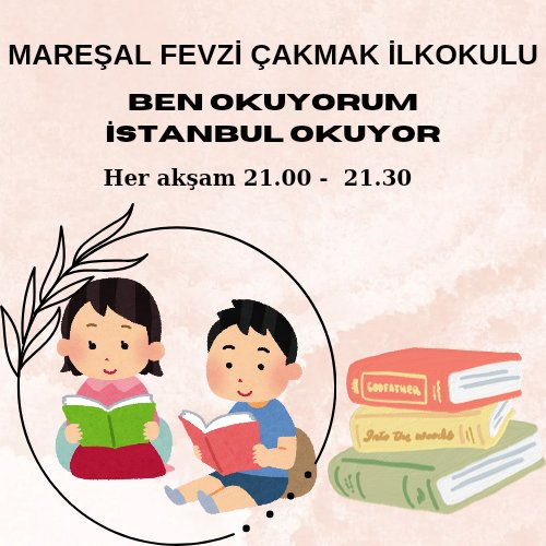 AvcMaresalFIO's tweet photo. “Ben Okuyorum İstanbul Okuyor “projesi kapsamında Mareşal Fevzi Çakmak ailesi her akşam saat 21:00-21:30 saatleri arasında kitap okuyor.Projeyi destekleyen öğrenci ve velilerimize teşekkür ederiz.@benokuyorumistanbulokuyor @istanbulilmem
@avcilarilcemem
@tc_istanbul
@tcmeb https://t.co/yEPPLexcWJ