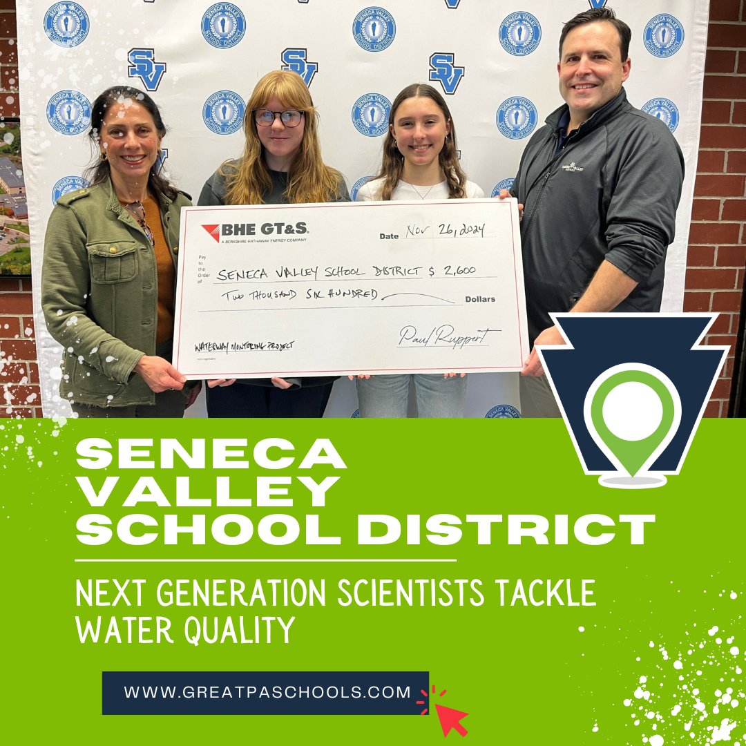 GreatPASchools's tweet photo. Students in @Seneca_Valley now have new research opportunities related to studying water quality in their area, thanks to a grant for brand-new equipment. Learn more about their studies on Great PA Schools: https://t.co/a5dtUzD67C. 
 
#GreatPASchools #ExcellenceInPAPublicEd https://t.co/YqeLkEfQTv