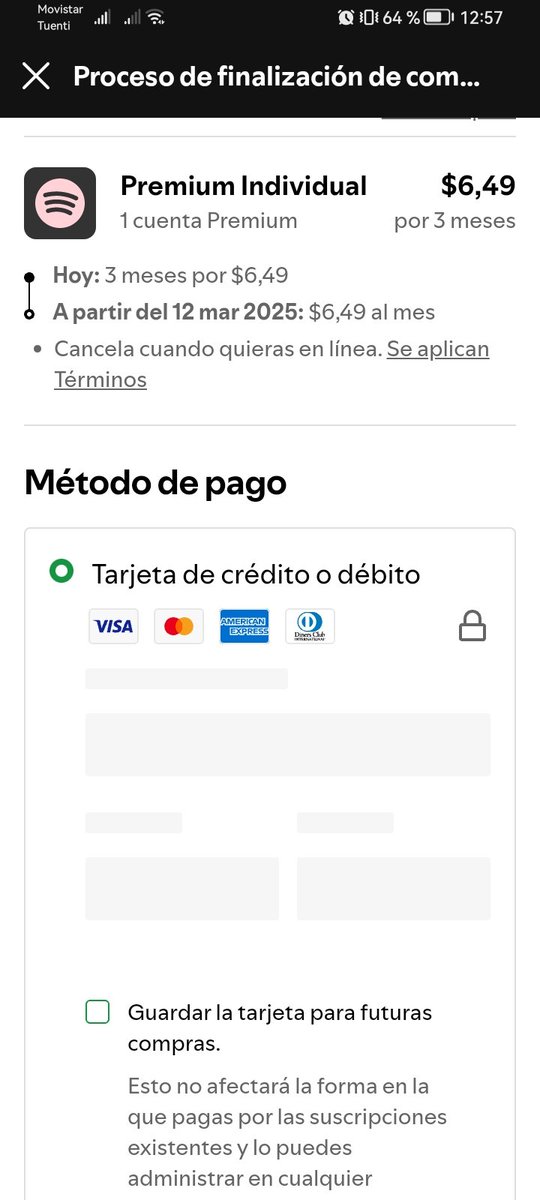 elcapolonely's tweet photo. @Spotify_LATAM no puedo comprar como hao https://t.co/SwazeKvnvM