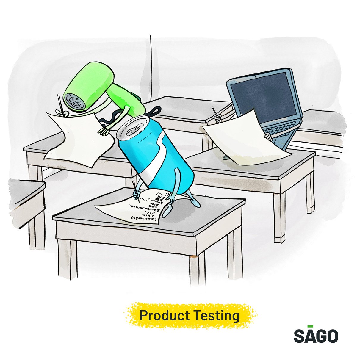 sagomrx's tweet image. Product testing has never been easier — for you. For the products? Not so much. Learn more about our testing solutions: bit.ly/3Br5Aao

#SagoSatire
#ProductTesting
#MarketResearch
#ConsumerInsights