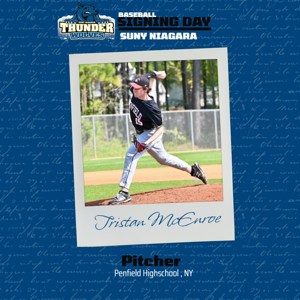 SUNY NIAGARA BASEBALL (@niagaratwolves) on Twitter photo Welcome to SUNY Niagara Baseball, Tristan McEnroe!
<a href="/PHSPatriotsBB/">Penfield HS Baseball</a> <a href="/teampacbasebal1/">Team PAC Baseball</a> <a href="/mcenroe_tr11201/">Tristan McEnroe</a> Welcome to SUNY Niagara Baseball, Tristan McEnroe!
<a href="/PHSPatriotsBB/">Penfield HS Baseball</a> <a href="/teampacbasebal1/">Team PAC Baseball</a> <a href="/mcenroe_tr11201/">Tristan McEnroe</a>