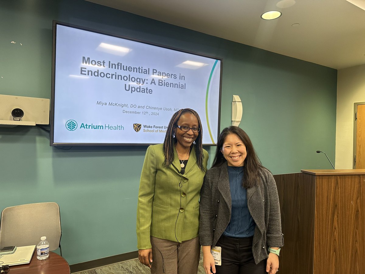 Catherine Price, MD, ECNU, FACE (@wake_endocrine) on Twitter photo Excellent update on clinically high impact areas of Endocrinology given today for the biannual update by <a href="/miya_mck/">Miya McKnight, DO</a> and <a href="/Usoh_Endocrine/">Chinenye Usoh, MD</a> <a href="/wakeforestmed/">Wake Forest University School of Medicine</a> <a href="/AtriumHealthWFB/">Atrium Health Wake Forest Baptist</a> #WakeEndo Excellent update on clinically high impact areas of Endocrinology given today for the biannual update by <a href="/miya_mck/">Miya McKnight, DO</a> and <a href="/Usoh_Endocrine/">Chinenye Usoh, MD</a> <a href="/wakeforestmed/">Wake Forest University School of Medicine</a> <a href="/AtriumHealthWFB/">Atrium Health Wake Forest Baptist</a> #WakeEndo