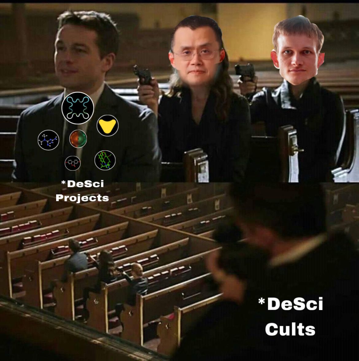 Attention 🚨🚨🚨
Every Crypto Enthusiast!!!

Wonder why #DeSci is buzzing and making us wonder why crypto community founders like CZ, VITALIK investing in De-Sci Projects 🧑‍🔬🧬

Lets learn with memes and fun <3

Read the below thread: