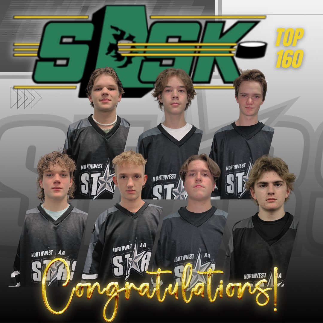 Sending out a big Congratulations to these 7 Northwest Stars who were picked as Top 80 in the North, advancing to the Top 160 SaskFirst tournament at the end of this month. 

Wyatt Rose, Owen Kahl, Tyke Giroux, Tucker Russell, Gage Cornish, Calder Reiter &amp; Aiden Proctor.