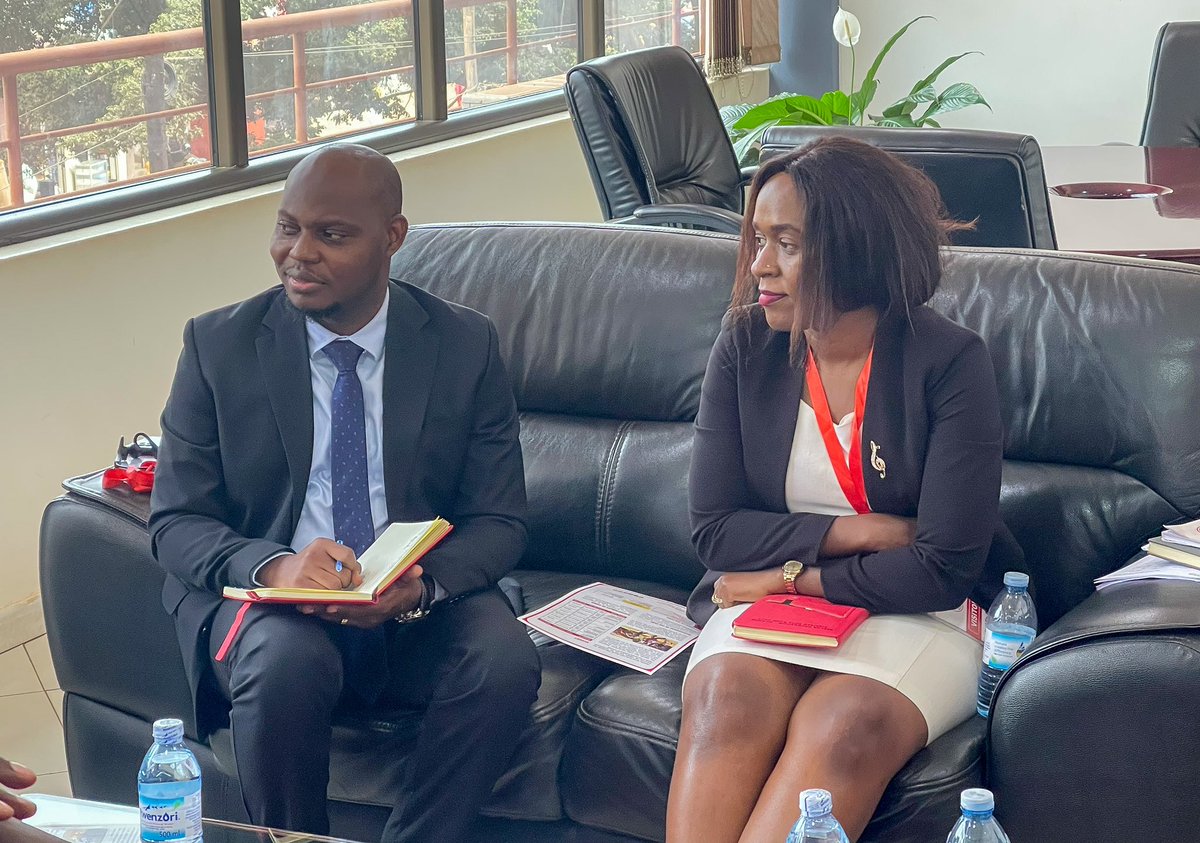 JCWamala's tweet photo. Earlier today, @UgandaRedCross SG, @robert_kwesiga held a strategic meeting with a team from @AbsaUganda , led by Beverly Chebwa Chiluba.
The delegation’s courtesy visit aimed to explore opportunities for long-term collaboration between the two institutions.
#URCSAt60 https://t.co/kcAn5IHivf