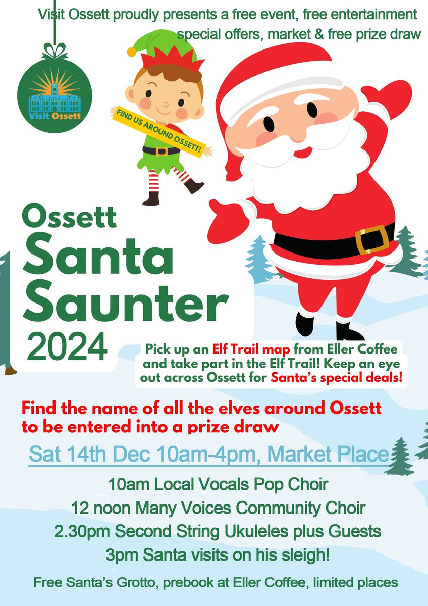 15 businesses are making special offers to customers on our special Santa Saunter day in #Ossett <a href="/WakeExpress/">Wakefield Express</a>