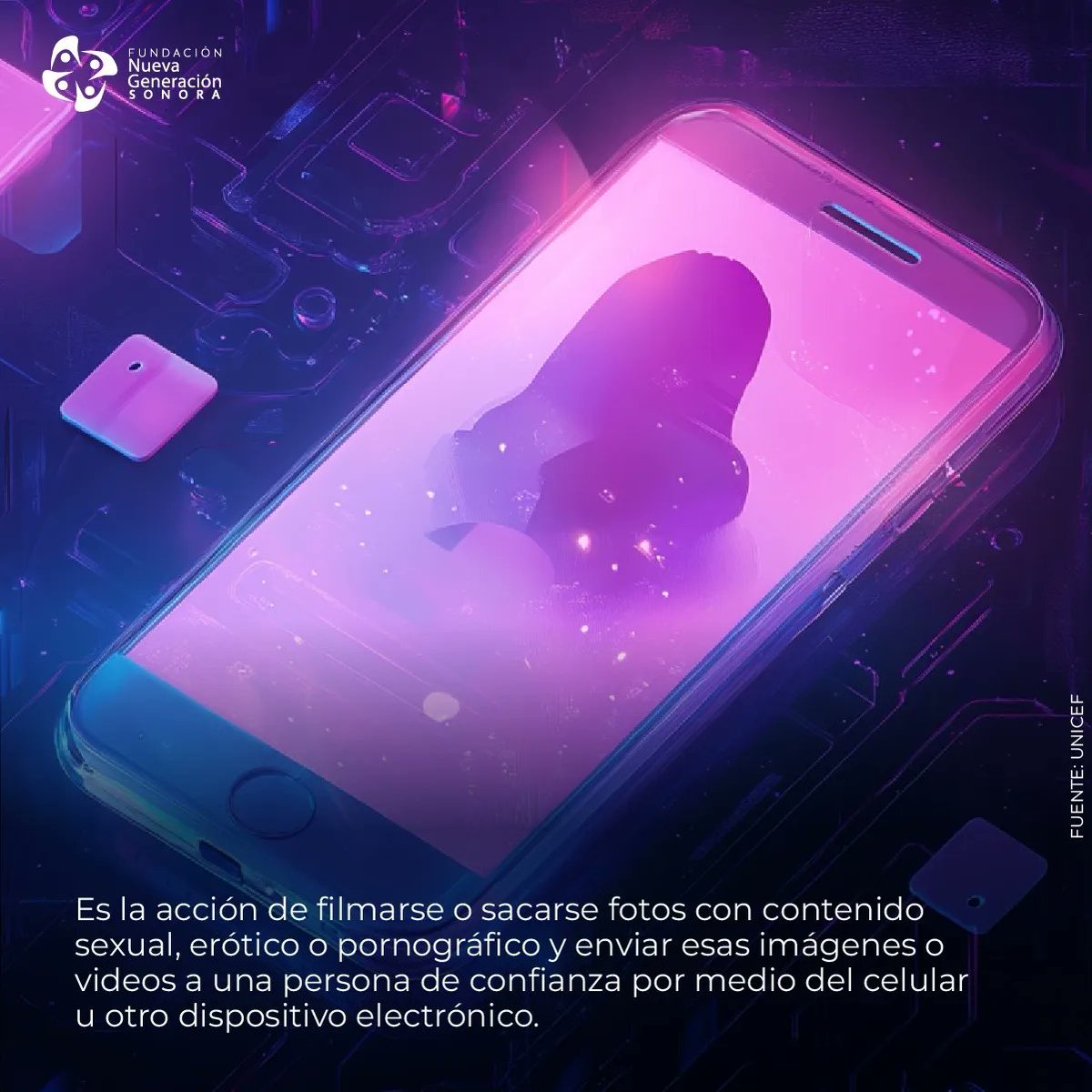 FNGSonora's tweet photo. 💻 #Ciberseguridad: El sexting no es un juego: compartir imágenes privadas puede poner en riesgo tu seguridad y tu futuro. Piensa antes de enviar, ¡cuida tu privacidad! ‼️ https://t.co/Hyq4HyaCx8