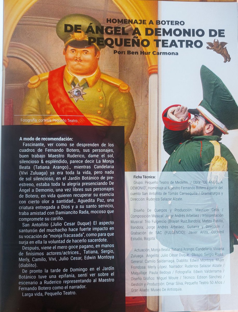A propósito de esta obra de teatro en la que participamos con la música