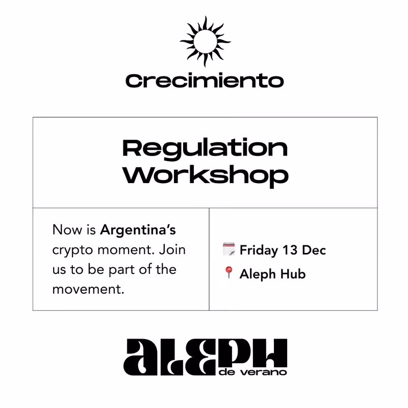 Te invitamos a Regulation Day: Workshop Edition, organizado por Crecimiento y la @CamaraFintechAR 🇦🇷

Debatiremos sobre PSAV, Sandbox Multiagencia y zonas económicas, 
con speakers de <a href="/RipioApp/">Ripio</a>, @BeloApp, sector público y más 😎

+ info: lu.ma/j4exhay7?local…
