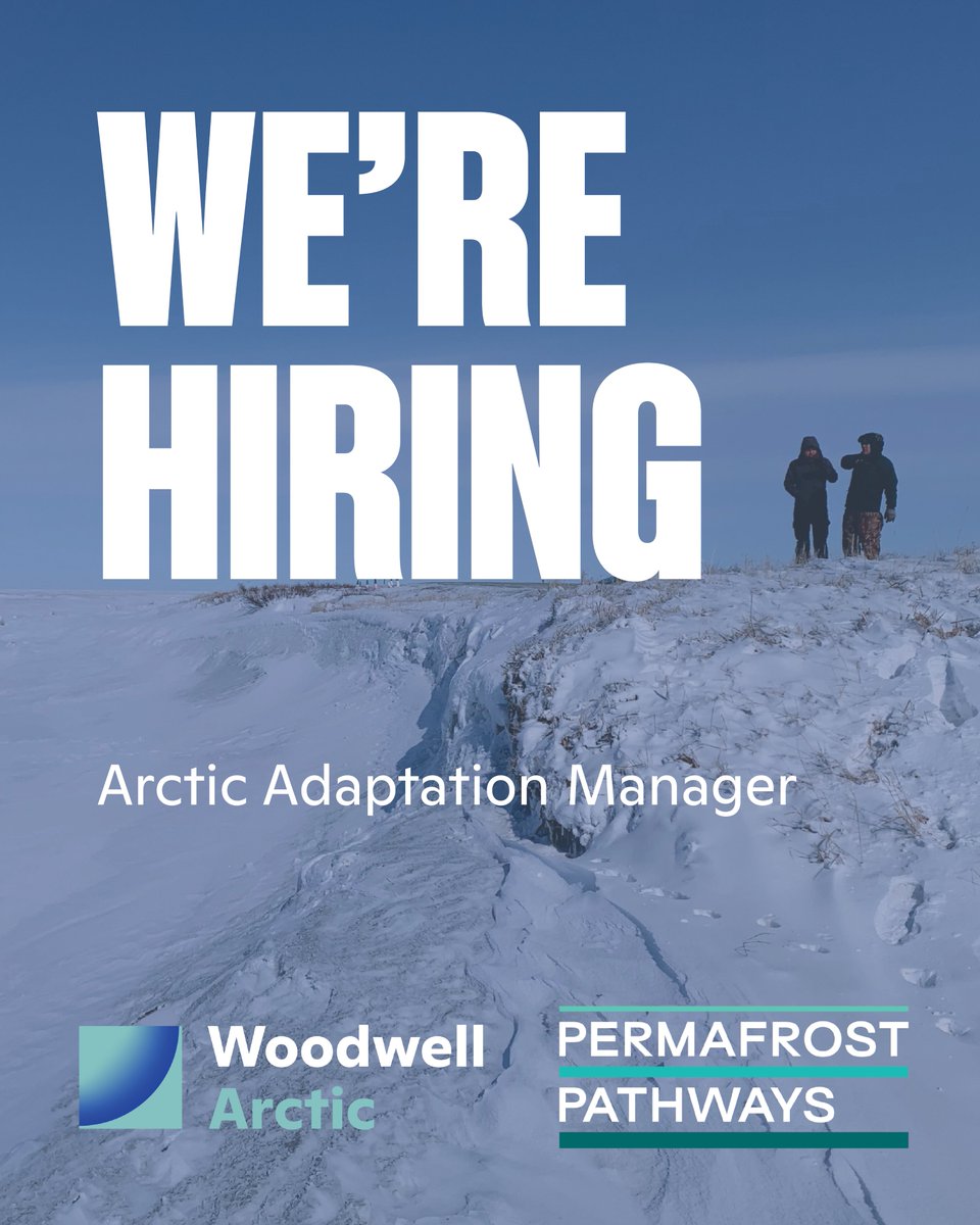 📢 Come join the Permafrost Pathways project at @woodwellclimate! We now have an open position for:

⛰️ Arctic Adaptation Manager (Alaska)

📍Remote, Alaska-based.

🗓️ Application review will begin on December 16, 2024.

Learn more:
bit.ly/3ZxKa3h