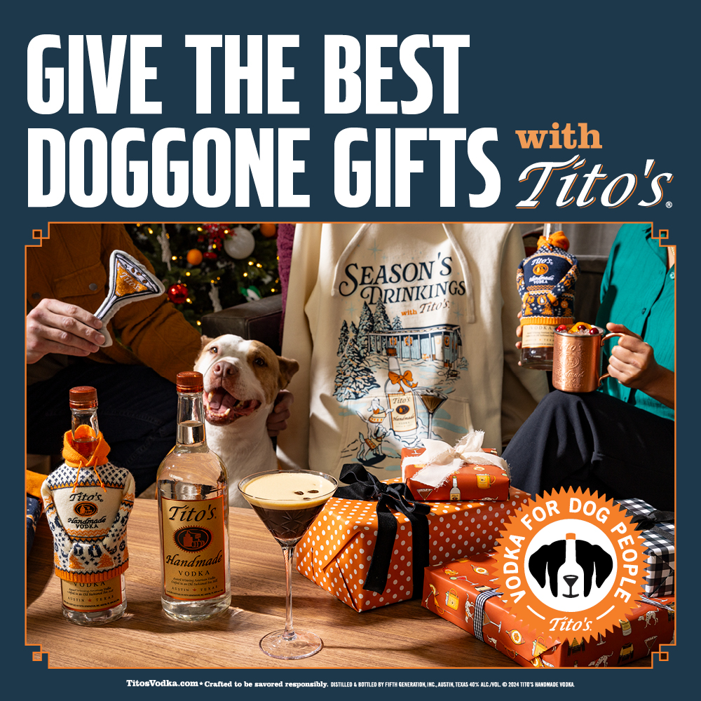 Our holiday season just got a little more merry! We’re honored to share we received a generous $2,500 donation from @titosvodka! Let’s cheers to that! 🍸️⁠
⁠
Check out this link (bio.site/friendsofpacc) for some doggone tasty cocktail recipes! ❤️⁠ #VodkaForDogPeople