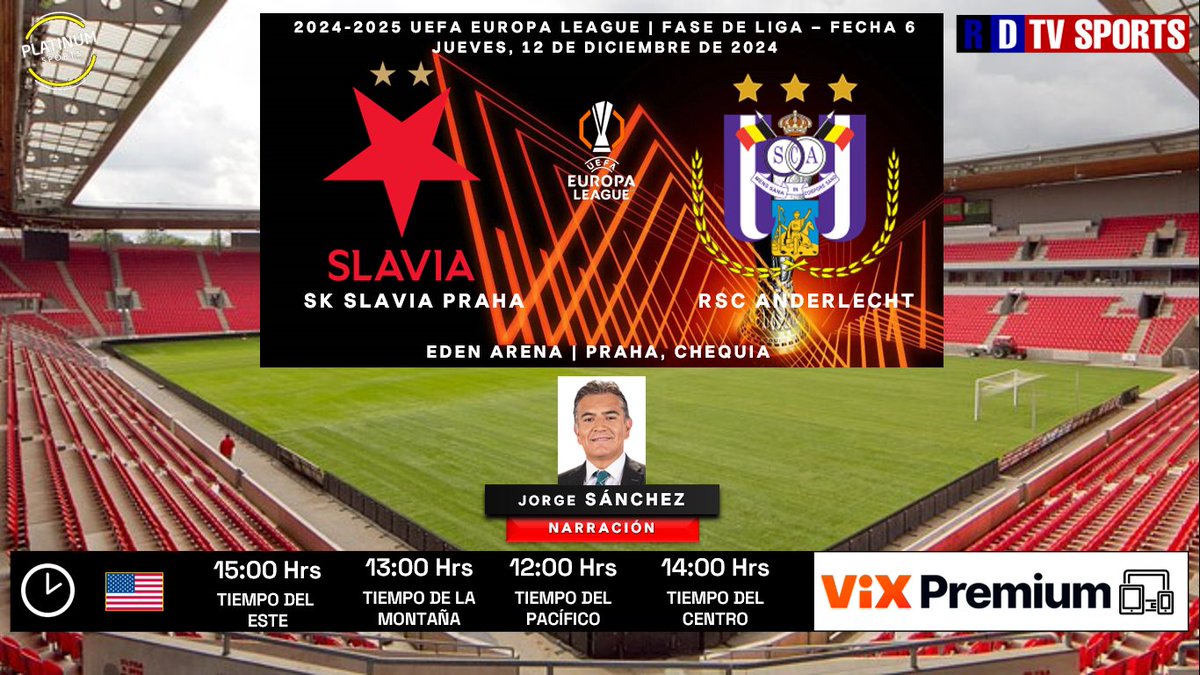 ramonovic09's tweet photo. #UEL 2024-2025 #FaseDeLiga #Fecha6 | ๐จ๐ฟ #SlaviaPraha ๐ #Anderlecht ๐ง๐ช
๐๏ธ Hoy
๐บ๐ธ โฐ 15:00 Hrs ET, 12:00 Hrs PT
๐ฑ๐ป @VIX Premium
๐ค @jsanchez_TUDN
๐คณ๐ผ #UELEnViX #SLARSCA https://t.co/RU38vYcC7o