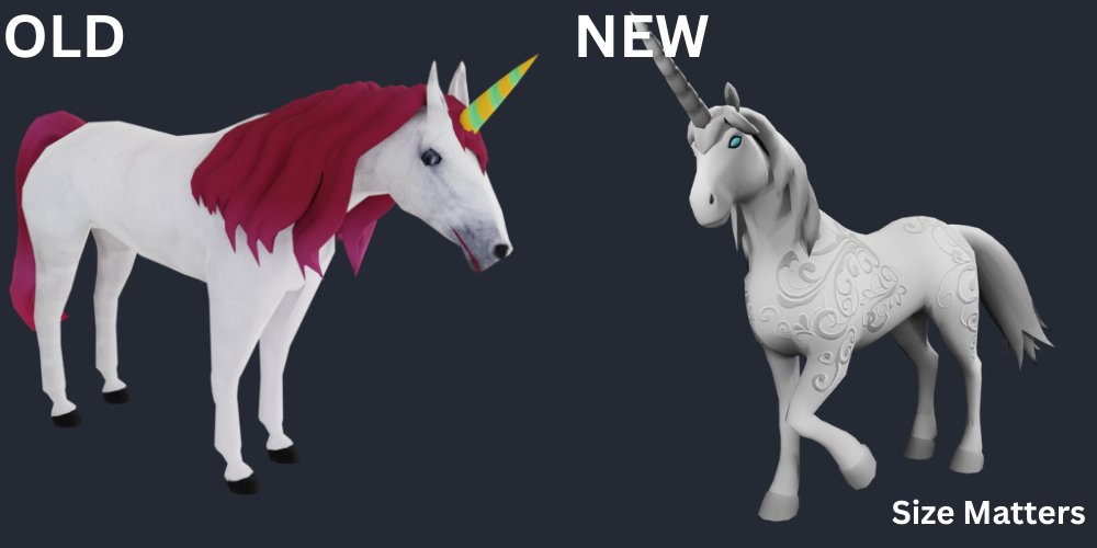 We've revamped our creature designs! While not all were previously in the game, we've replaced them with stunning, high-quality creations.

Which one is your favorite?

🧵1/13
✨ Unicorn