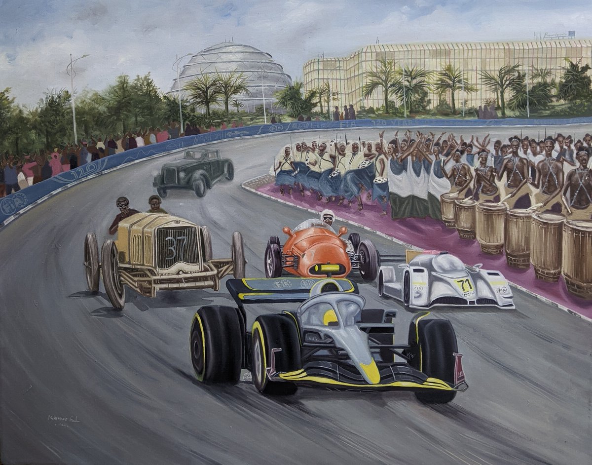 To celebrate the FIA's 120th anniversary, Rwandan artists were invited to create works inspired by this milestone. 

Ishimwe Gad, a Kigali College student, won with a piece that will become a part of the FIA’s permanent collection housed in the iconic headquarters in the Place de