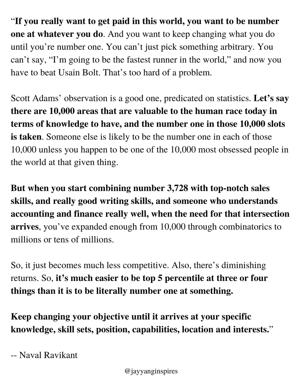 Jayyanginspires's tweet photo. Naval Ravikant on how to get rich https://t.co/YyDHpaMwR3