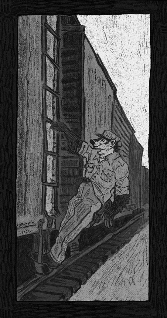 _jagal_'s tweet photo. Trainhopper https://t.co/4h3NR077P2