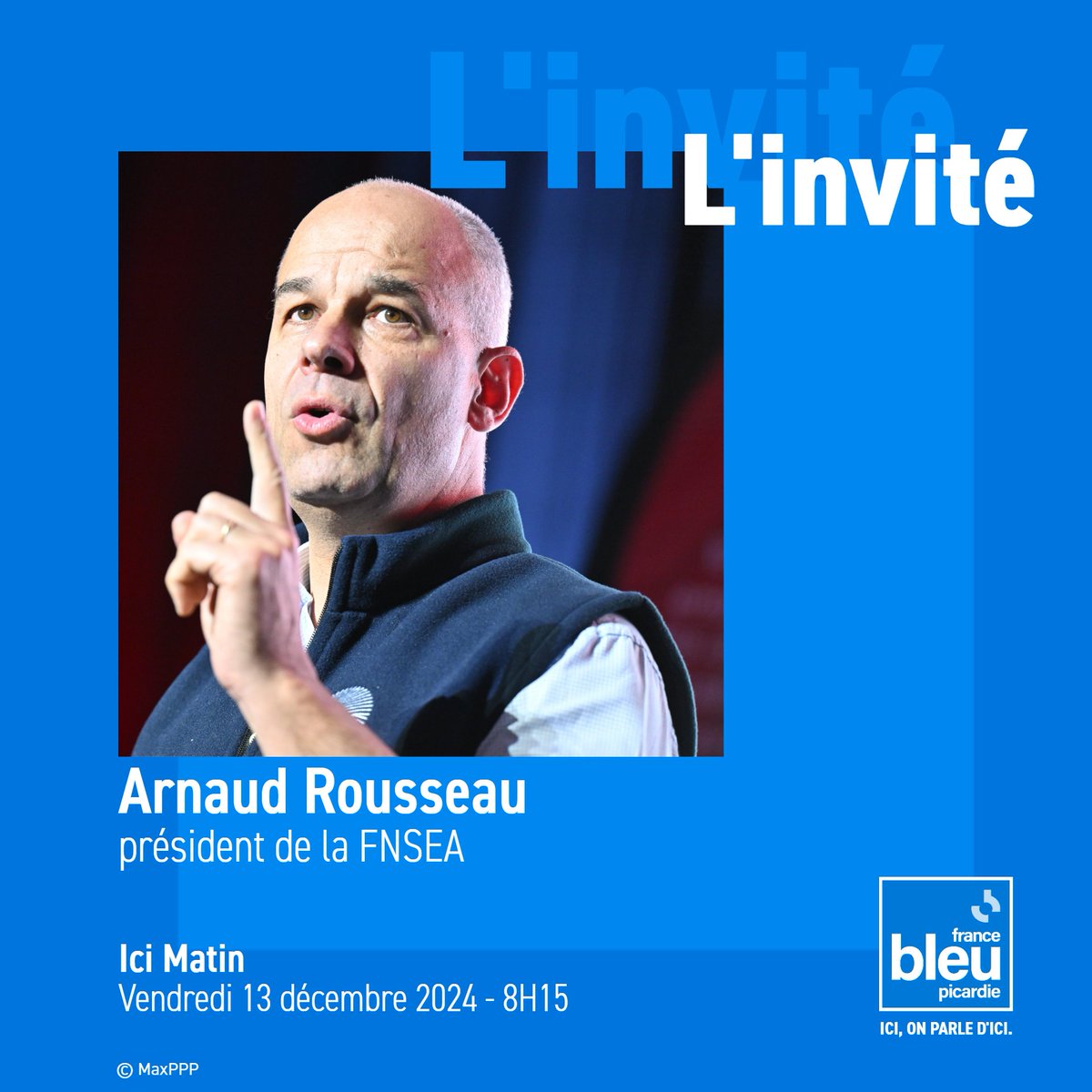 Avant un meeting de campagne à #Amiens
<a href="/rousseautrocy/">Arnaud Rousseau</a>
est l'invité de @fbleupicardie
➡️francebleu.fr/radio/picardie 📷8h15
