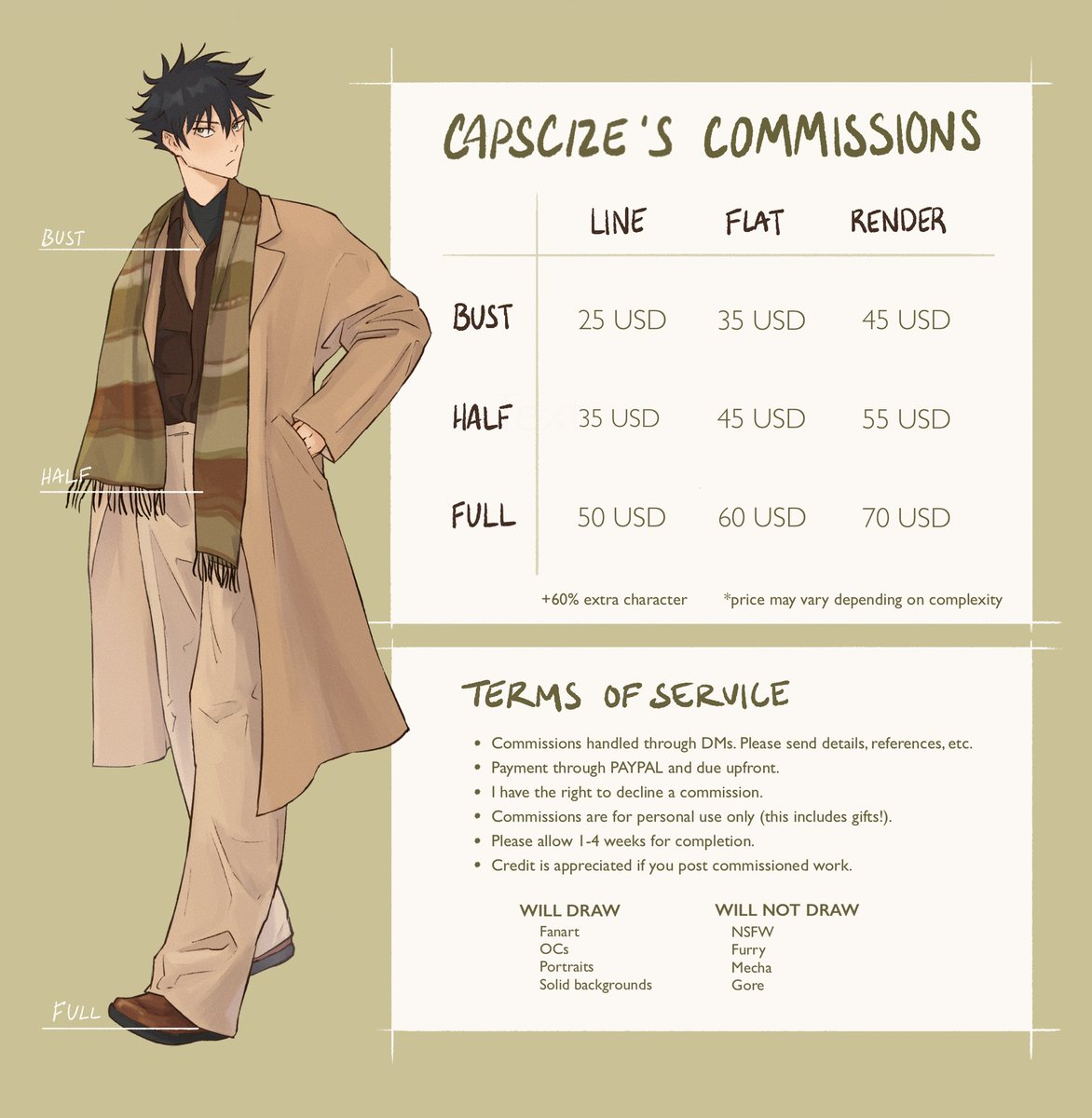 capscize's tweet image. commissions open!
hi everyone! i’m finally opening comms please dm if you’re interested thank you :D