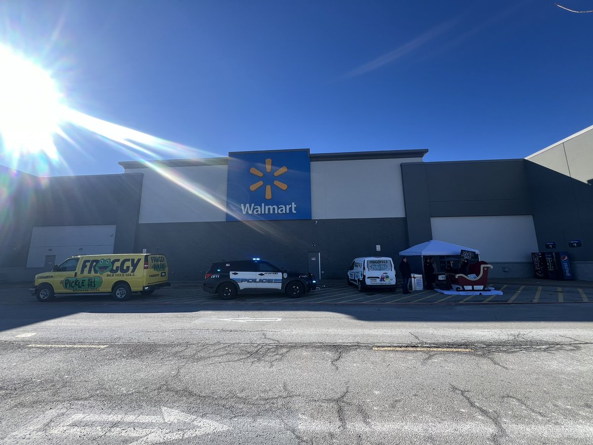 radiofroggy's tweet photo. Froggy’s live from Walmart in Uniontown until 5pm today collecting new unwrapped toys #SantaCop Toy Drive with Uniontown PD & Fayette County CYS! https://t.co/v6ctKpn2X6