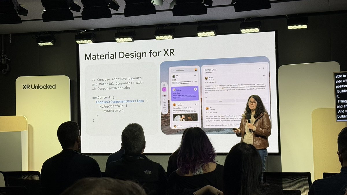 mmkim's tweet photo. Fun to be @Google @Android XR Unlocked event today! 👋🏼 @YasmineEvjen https://t.co/gxyi7iDEzP