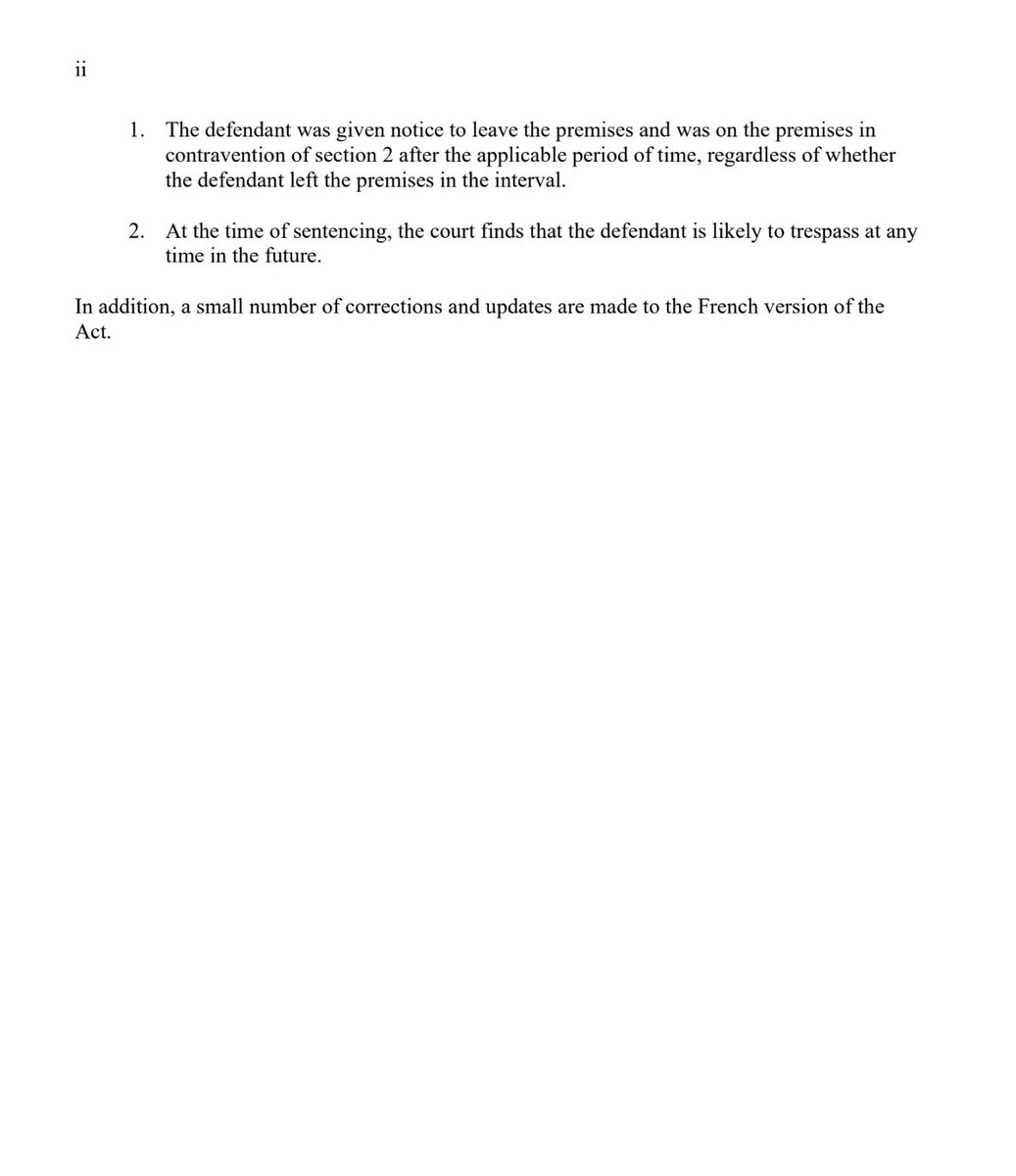 BREAKING: Encampment legislation has been introduced. Entitled "The Safer Municipalities Act, 2024," it contains some truly terrifying elements.

RE: Schedule 1: RESTRICTING PUBLIC CONSUMPTION OF ILLEGAL SUBSTANCES ACT, 2024

The Bill allows police officers to fully arrest people