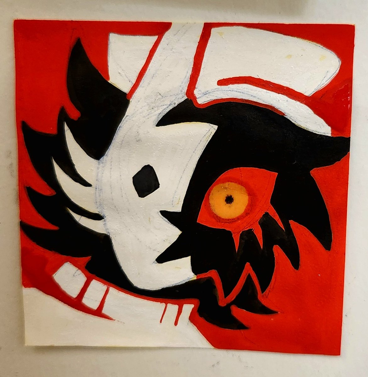 fishiistixx's tweet photo. My work shift got so slow yesterday, so I ended up drawing on sticky notes 
#Regretevator #Regretevatorart https://t.co/cOKRmi9o0d