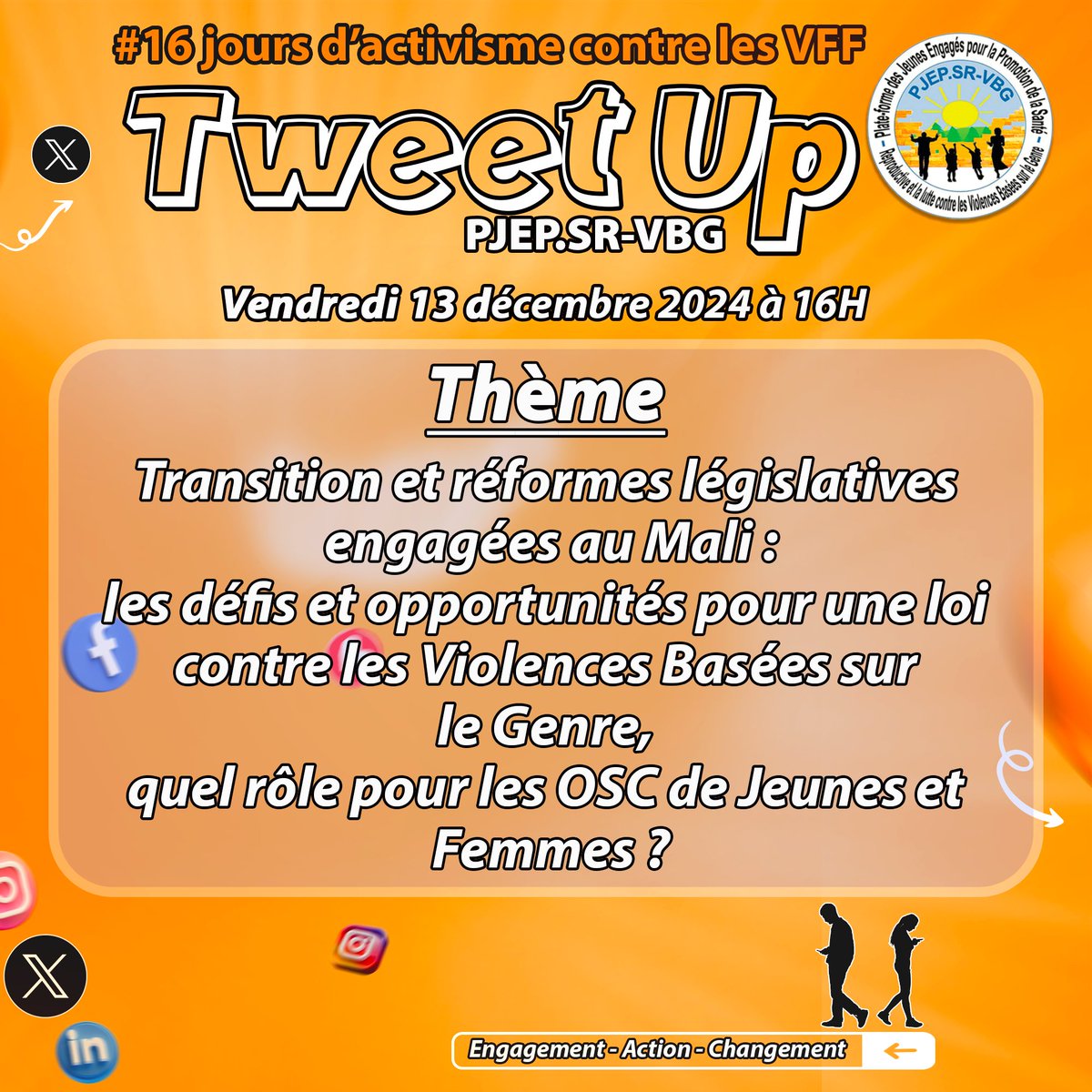 Pjep_Sr_Vbg's tweet photo. 𝐓𝐰𝐞𝐞𝐭 𝐔𝐩 𝐝𝐞 𝐩𝐥𝐚𝐢𝐝𝐨𝐲𝐞𝐫 𝐩𝐨𝐮𝐫 𝐮𝐧𝐞 𝐥𝐨𝐢 𝐜𝐨𝐧𝐭𝐫𝐞 𝐥𝐞𝐬 𝐕𝐁𝐆 !
Dans le cadre de la célébration des 16 jours d’activisme contre les VFF ce vendredi 13 décembre 2024 sur X (Tweeter) à partir de 16h
#Pjep.Sr-Vbg 
#LoiVBg
#StopVBG
#16joursdactivisme2024 https://t.co/WleN9hY62E