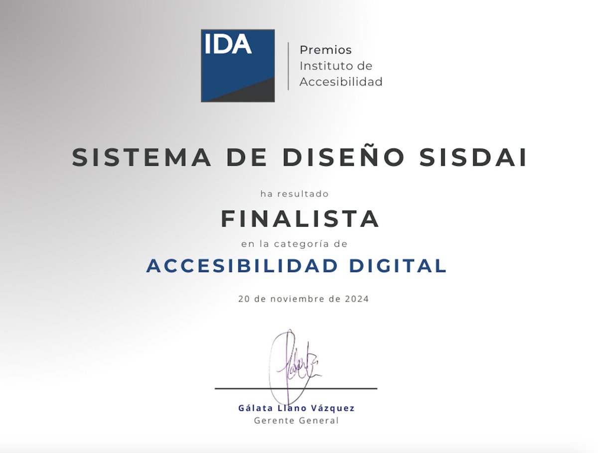 CentroGeo_'s tweet photo. Los Premios Instituto de Accesibilidad nos enviaron el certificado de finalista para nuestro proyecto #SisdaiMX en la categoría de accesibilidad digital, lo compartimos con mucho orgullo.
 ¿Aún no conoces este innovador proyecto? ¡Descúbrelo aquí! 👉 https://t.co/kZ3unhM9yg https://t.co/kteaT6D1c9