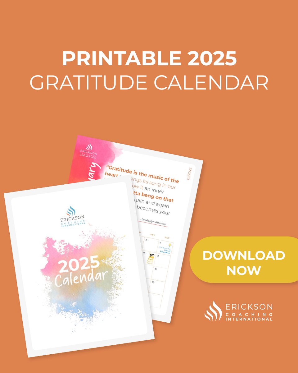 ericksoncoaches's tweet photo. 📆 Download our 2025 Gratitude Calendar and let our messages and quotes keep you in positive frame of mind right throughout the year: https://t.co/ePwLHZXjhl. 🌟
#2025 #SolutionFocusedCoaching #CoachingGratitude https://t.co/MqWvxQsM2m