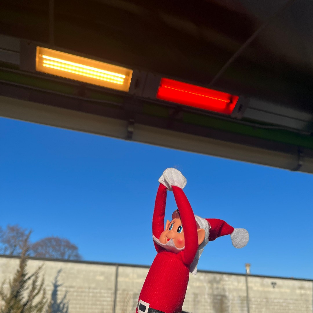 CTfastrak's tweet photo. Feeling the chill of winter? π¬οΈβοΈ
Be like Ryder and embrace the warmth with overhead heaters at all stations while waiting for your ride. π₯
#RyderTheElf #CTfastrak #WinterWonderland #WinterInCT https://t.co/BGobopLbE2