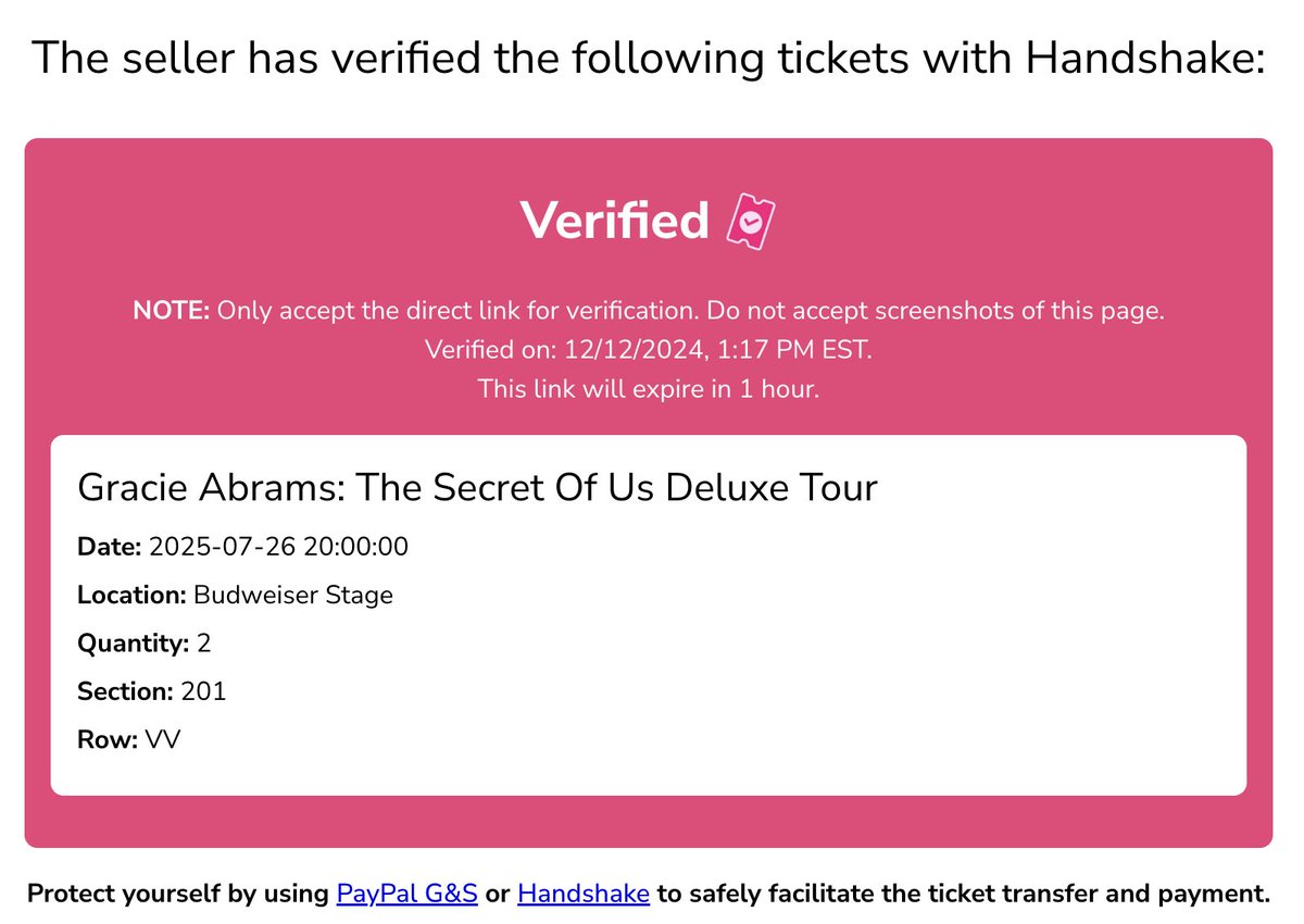 HandshakeTickets tweet media