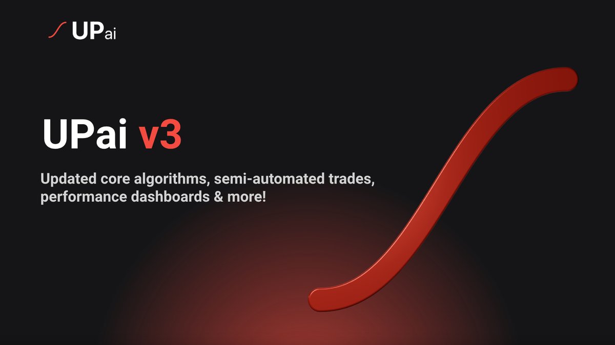 Major Dev Update! 

📡New Core Algorithms
📊New Performance dashboards
🚦New Feature: Semi-automated trades
🤖New Models
🚀What's next for $UPai

Let's dig in 🧵👇
