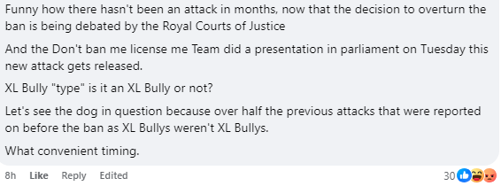 Seven people have been killed by Bully XLs since the Government acted over the death of Ian Price last year. 

There is no more debate to have over the danger these dogs pose. The fact people think this a somehow a media conspiracy is completely delusional.