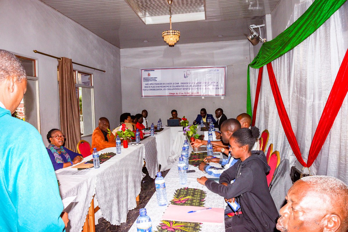 Gitega's tweet image. Avec l'appui de '@UNICEF_Burundi le #CNAR a organisé du 12 au 13/2024 ,un atelier sur la réflexion de la mise en place d'un mécanisme de collaboration avec les structures communautaires pour la sensibilisation, les consultation et dépistage des cas des personnes handicapées ».